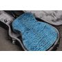 Custom Grand Guitar Factory Water Ripple Blue Color Solid Wood Acoustic Guitar Adirondack Spruce with Flocculent Maple Small Single Guitar