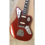 Custom 6 Strings Jaguar Fender Style Electric Guitar with Chrome Hardware Turtle Shell Pickguard