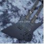 Custom Double Neck 6+6 Matt Black Finishing Explore Style Electric Guitar Accept Logo on Headstock OEM