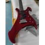 Custom 4 Strings Buzzard Metallic Red Electric Bass Guitar Special Shape 