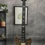 Custom 4 String Electric Bass Guitar Burl Maple Top Gold Hardware Neck Thru Body Active