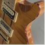 Custom Yellow Santana Retro Electric Guitar Flamed Maple Top Veneer HH Pickups Tremolo