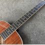 Custom Full Mahogany Wood 41 Inch Dreadnought D Style Acoustic Guitar with Herringbone Binding