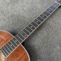 Custom Grand Guitar Full Mahogany Wood 40 Inch OM Style Acoustic Guitar with Herringbone Binding