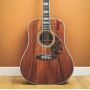 Custom fully solid cocobolo wood little flower dreadnought acoustic guitar