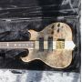 Custom 42 inch active pickup neck through body veneer maple top 4 strings Alembic style electric bass