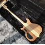 Custom 42 inch active pickup neck through body veneer maple top 4 strings Alembic style electric bass