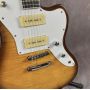 Custom Flamed Top Electric Guitar with P90 Pickups Solid Body Rosewood fingerboard