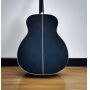 Custom All Solid Left-Handed OM Acoustic Guitar with AAAAA Solid Sitka Spruce Top in Navy Blue Color