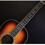 Custom 12-Fret Single O OO Body Shape Handmade Acoustic Guitar with Dove Tail Joint 43mm Nut Width Solid KOA Back Side