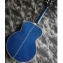 Custom 43 inch J200 series blue water ghost glossy paint abalone inlaid acoustic guitar