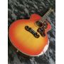 Custom 43 inch SJ200 series limited edition handmade glossy painted abalone inlaid acoustic guitar