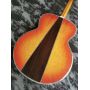 Custom 43 inch SJ200 series limited edition handmade glossy painted abalone inlaid acoustic guitar