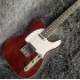 Custom Tele Electric Guitar, Maple Fingerboard, Mahogany Body, Red Color, 6 Strings, 22 Frets
