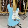 Custom Relic Aged ST Electric Guitar, Alder Body, Maple Fingerboard, Blue Color, 21 Frets