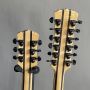 Custom Flamed Tiger Pattern Veneer Wydle Audio 12+6 Strings Double Neck Electric Guitar with Black Hardware