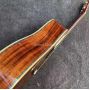 Custom 41 Inch All Koa Wood Round Body D45k Type Acoustic Guitar Abalone Inlays Ebony Fingerboard