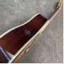 41 Inch D Type Sunburst Solid Spruce Acoustic Guitar Abalone Ebony Fingerboard
