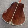 41 Inch D Type Sunburst Solid Spruce Acoustic Guitar Abalone Ebony Fingerboard