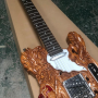 Custom 6 Strings HandCarved Electric Guitar with Matte Paint Finishing