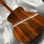 Custom 40 Inch OM Style All Koa Wood Acoustic Guitar Abalone Ebony Fingerboard