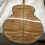 Custom SJ200 Style 43 Inch Solid Spruce Top Flamed Maple Back Side Jumbo Body Acoustic Guitar Abalone Inlays