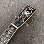 D-100AA All Solid Wood 41 Inch D Type Spruce Acoustic Guitar Abalone Inlay Rosewood Body
