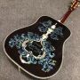 D-100AA All Solid Wood 41 Inch D Type Spruce Acoustic Guitar Abalone Inlay Rosewood Body