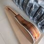 Custom MT Style Koa Acoustic Guitar 41 Inch D Type Body Abalone Flowers Inlays Ebony Fingerboard