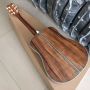 Custom MT Style Koa Acoustic Guitar 41 Inch D Type Body Abalone Flowers Inlays Ebony Fingerboard