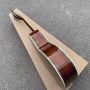 Custom Yellow Painting Martin Guitar Style Solid Spruce 39 Inch 000 Type Acoustic Guitar Abalone Ebony Open Headstock