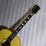 Custom all solid wood 43 inch sj200 parlor guitar customized jumbo body solid flamed maple back side acoustic guitar