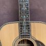 Custom Dreadnought D Body Acoustic Guitar Solid Spruce Ebony Fingerboard Abalone Flower Inlays Rosewood