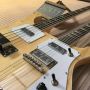Factory Outlet Black 4+6 Strings Double Neck Electric Guitar Redwood Fretboard