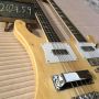 Factory Outlet Black 4+6 Strings Double Neck Electric Guitar Redwood Fretboard