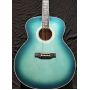 Custom Grand Acoustic Guitar, 5A All Solid Wood 43 Inch Jumbo Guitar Customized Blue Body Acoustic Guitar with Flamed Maple Back Side