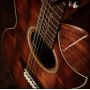 Custom Grand 12 Strings Armrest Bevelled Cutaway KOA Acoustic Electric Guitar Ebony Fingerboard, Accept GUITAR OEM