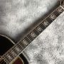 Custom Hand Engraved Design 43 Inch Jumbo SJ200 Solid Back Side Acoustic Guitar in Sunburst Color