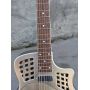 Custom Brass Metal Body Cutaway Tricone Acoustic Electric Resonator Guitar 