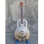 Custom Grand Vintage Chrome Metal Brass Duolian Single Cone Biscuit Resonator Guitar