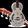 Custom Chrome Plated Brass Body Single Cone Biscuit Parlor Resonator guitar