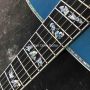 Custom 6 Strings Doves in Flight Viper Blue Acoustic Folk Acoustic Guitar 