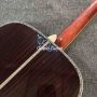 Custom Deluxe Solid Spruce Top Dreadnought Body Ebony Fingerboard 41 Inch Real Abalone Acoustic Guitar