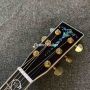 Custom Deluxe Solid Spruce Top Dreadnought Body Ebony Fingerboard 41 Inch Real Abalone Acoustic Guitar