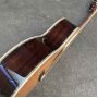 Solid Cedar Top OOO Body Ebony Fingerboard Classic Folk Acoustic Guitar with 43mm Nut Width Abalone Binding Slotted Headstock