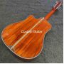 Custom 12 Strings All Koa Wood 41 Inch D Type Cutaway Acoustic Guitar Abalone Tree of Life Ebony