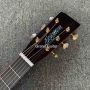 Grand OM Guitar Solid KOA Back Side Acoustic Guitar, Customized Logo on Headstock
