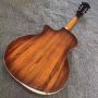 Custom SOLID KOA Top Taylor Style Acoustic Guitar with Glossing Body Matte Neck Ebony Bridge Open Tuner