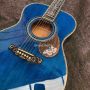 Custom Martin Style OM Body Water Ripple SOLID Flamed Maple Back Side Acoustic Guitar, Accept Guitar OEM