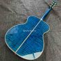 Custom Martin Style OM Body Water Ripple SOLID Flamed Maple Back Side Acoustic Guitar, Accept Guitar OEM